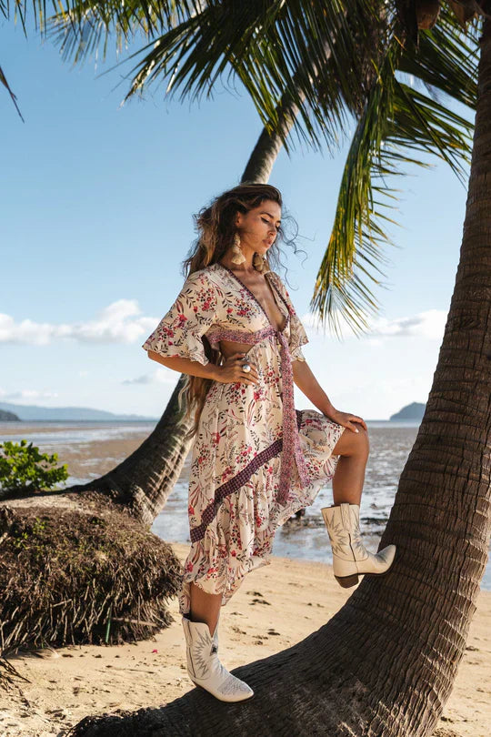 Stilla | Boho Kjole Med Print