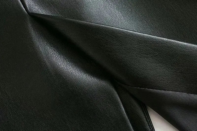 Stilla | Vinter Læder Blazer Damer - Causal - Ensfarvet