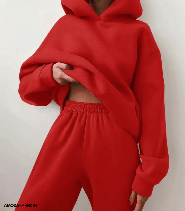 Stilla | Hoodie Sæt i Enkel Farve