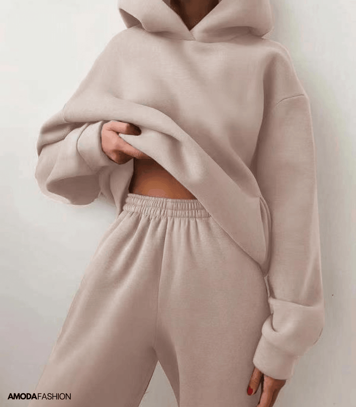 Stilla | Hoodie Sæt i Enkel Farve
