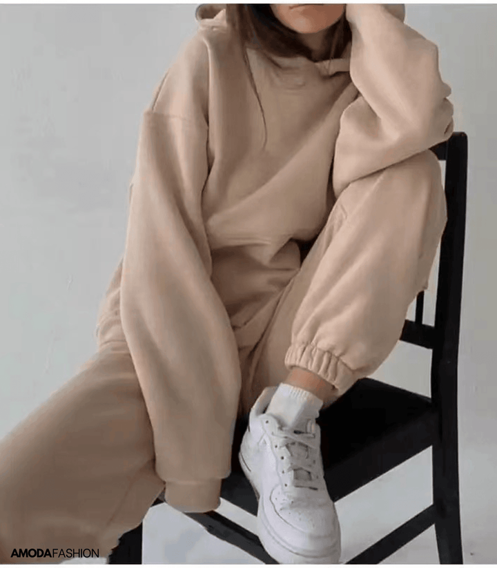 Stilla | Hoodie Sæt i Enkel Farve