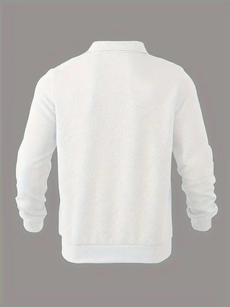 Stilla | Jacquard Halv-zip Sweatshirt