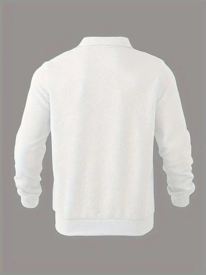 Stilla | Jacquard Halv-zip Sweatshirt