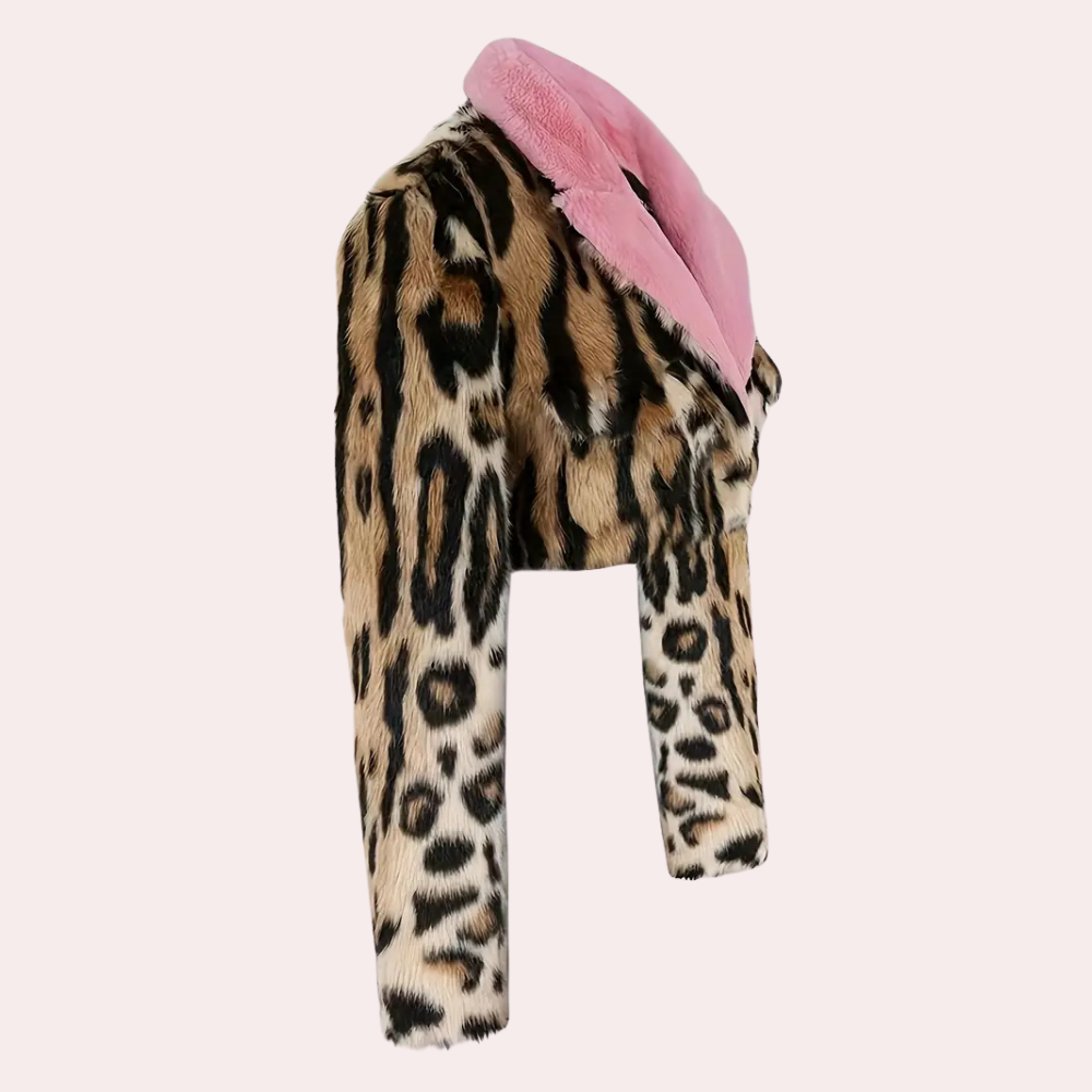 Stilla | Pelsfrakke med Leopardprint til Kvinder