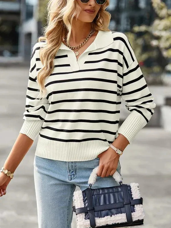 Stilla | Fritidstrøje Stribet Pullover Top