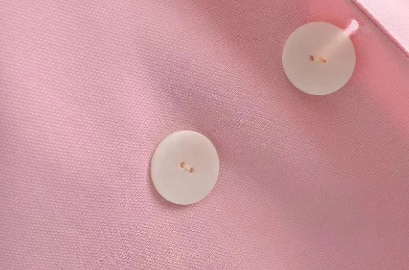 Stilla | Kvinder Rosa Dobbeltknappet Blazer Kvinder - Formelt-Erhvervsmæssigt - Ensfarvet-Nedtonet