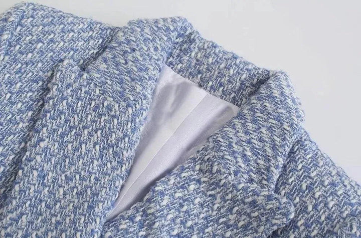 Stilla | Dame Dobbeltknappet Tweed Blazer