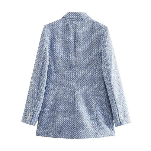 Stilla | Dame Dobbeltknappet Tweed Blazer