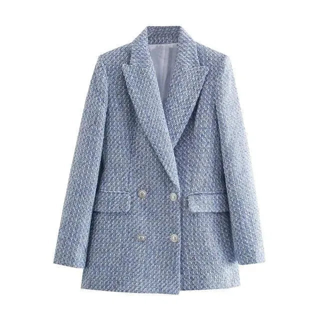 Stilla | Dame Dobbeltknappet Tweed Blazer