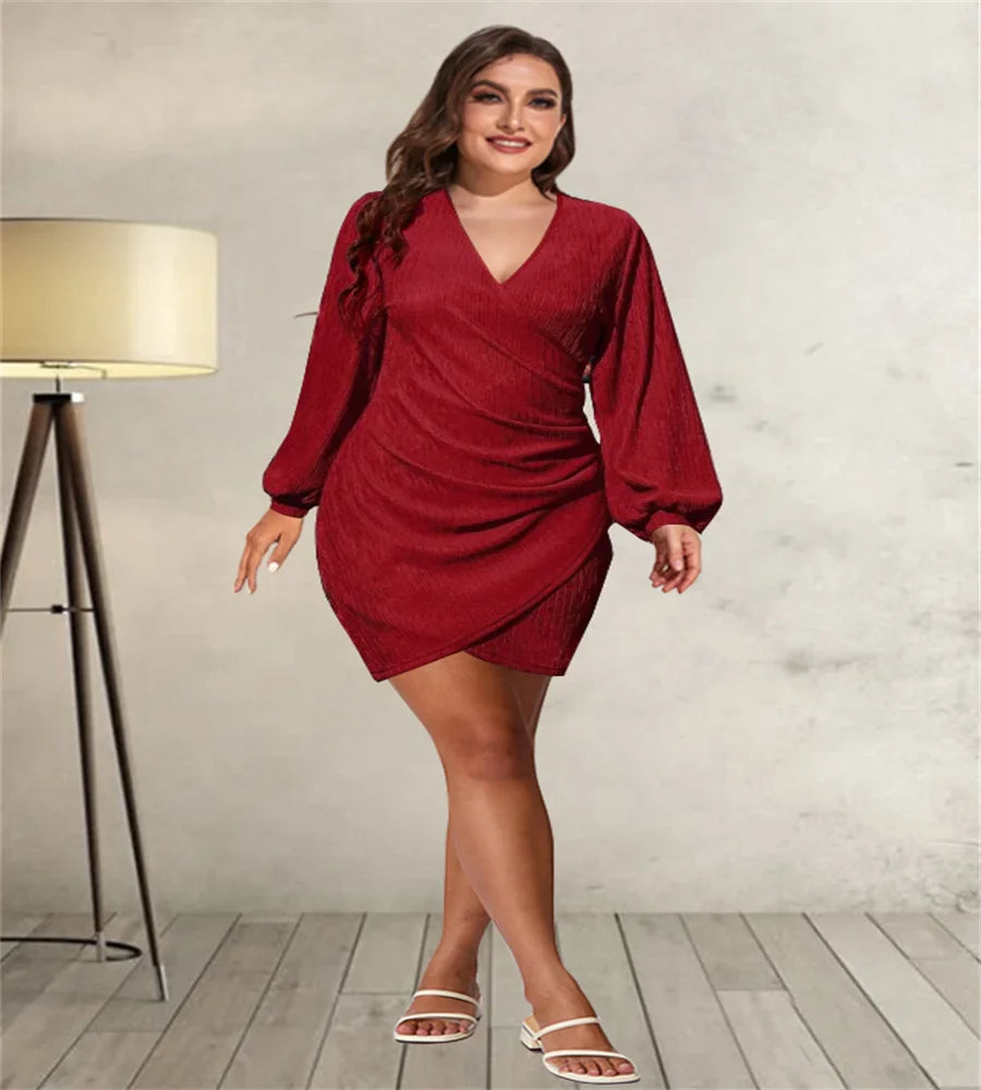 Stilla | Kvinders 3 5xl Lanzonslange Mode Designer Korte Kjoler (plus Størrelse)