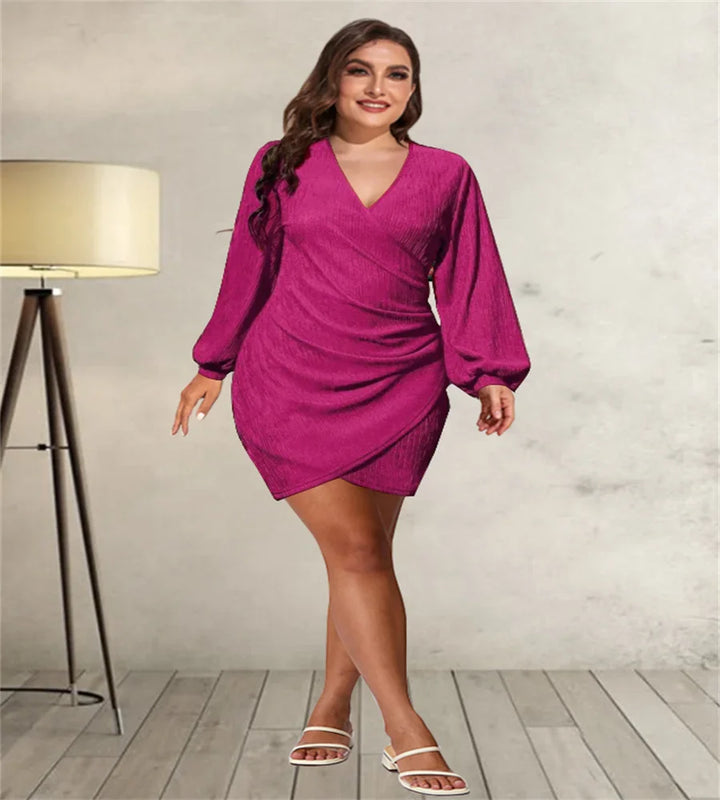Stilla | Kvinders 3 5xl Lanzonslange Mode Designer Korte Kjoler (plus Størrelse)