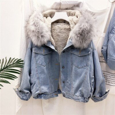 Stilla | Dame Denim Vinterjakke - Stilfuld & Varm
