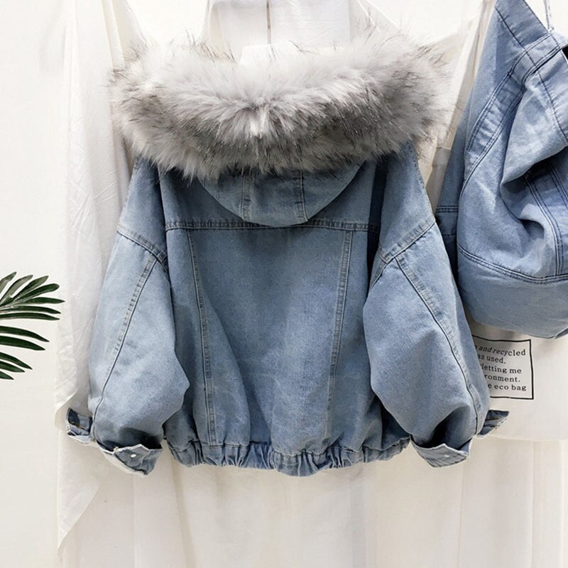 Stilla | Dame Denim Vinterjakke - Stilfuld & Varm