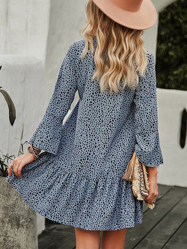 Stilla | Kvinder Kjoler Temperament Pendlers Leopard Sexy Mini Kjole