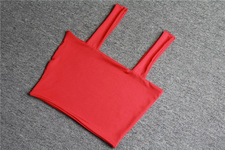 Stilla | Designer Crop Top Square Neck Singlets