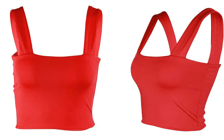 Stilla | Designer Crop Top Square Neck Singlets