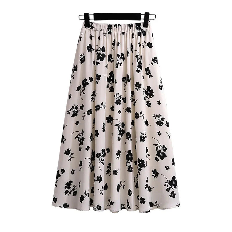Stilla | Kvinders Blomster Chiffon Plisserede 5 9xl Mode Designerkjoler (plus Størrelse)