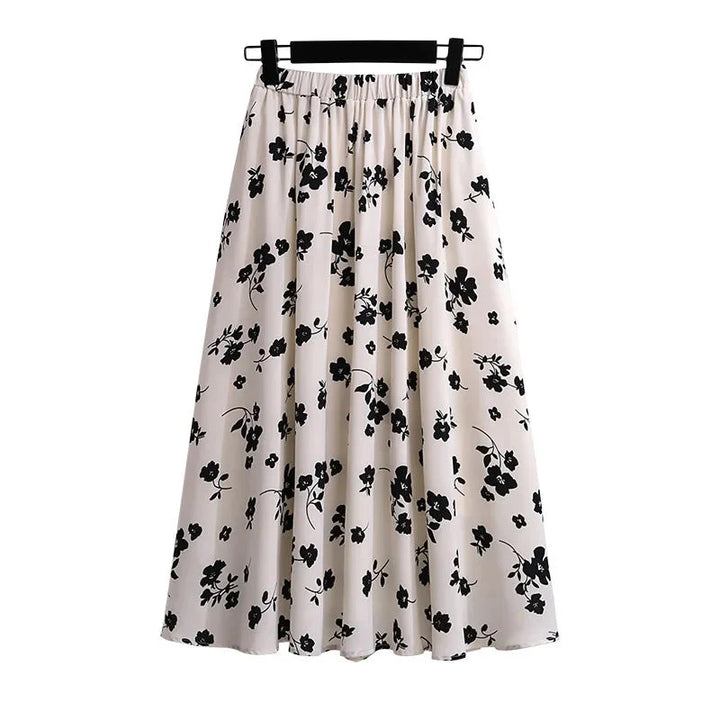 Stilla | Kvinders Blomster Chiffon Plisserede 5 9xl Mode Designerkjoler (plus Størrelse)