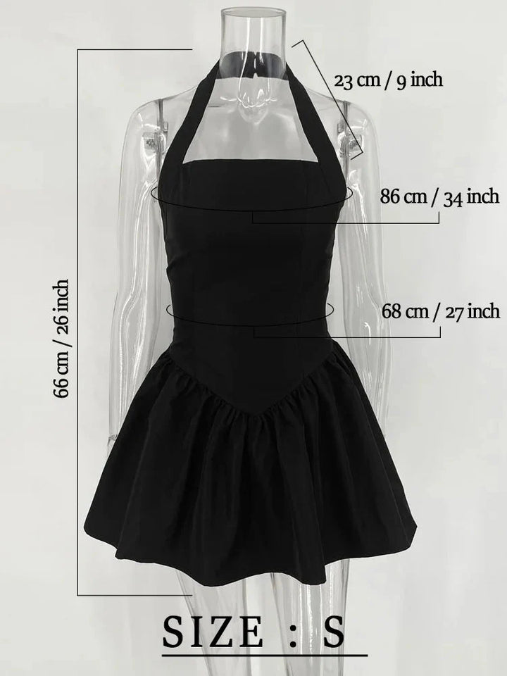 Stilla | Kvinders Halter Mode Designer A-Line Mini Kjoler (korte)