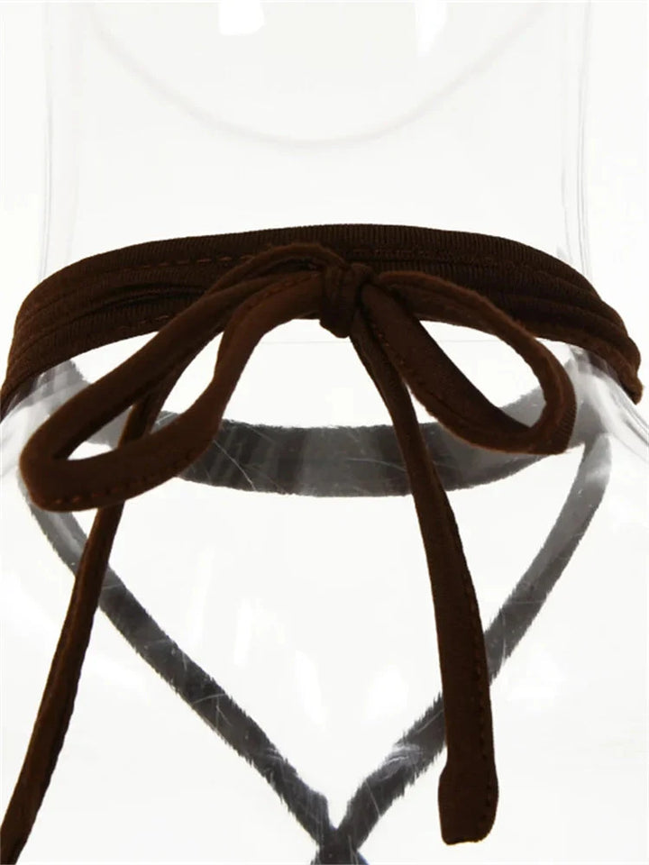Stilla | Kvinders Rynket Snore Halter Hals Mode Designer Kjoler (midi)