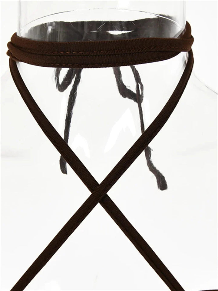 Stilla | Kvinders Rynket Snore Halter Hals Mode Designer Kjoler (midi)