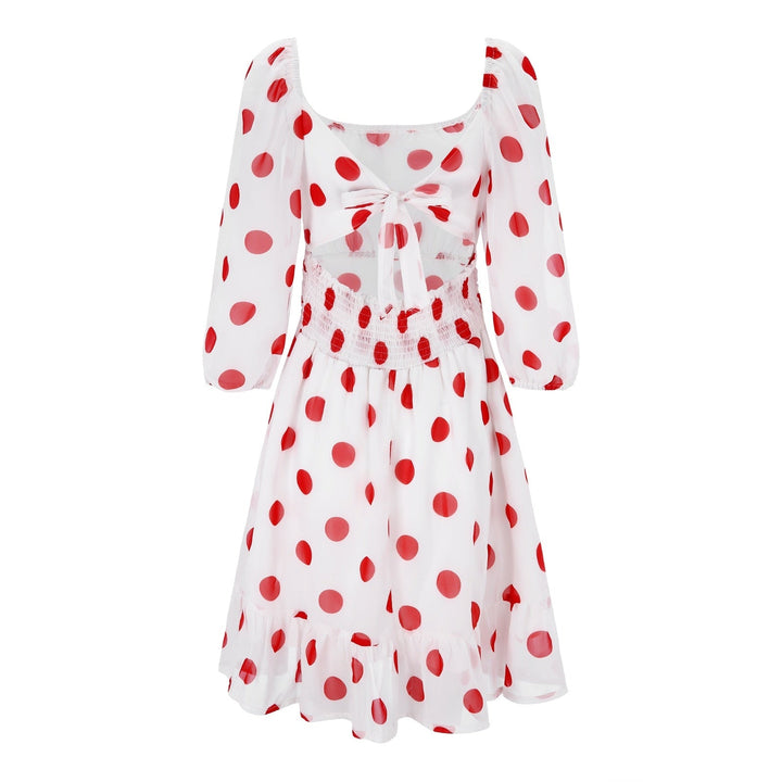 Stilla | Kvinders Ruffle Bow Mode Designer Elastisk Talje Kjoler (kort)