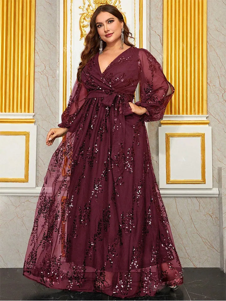 Stilla | Kvinders Paillet Broderi Mode Designer L 7xl Lange Kjoler (plus Størrelse)