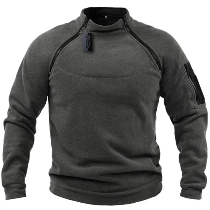 Stilla | Herres fleece hoodie med lynlås