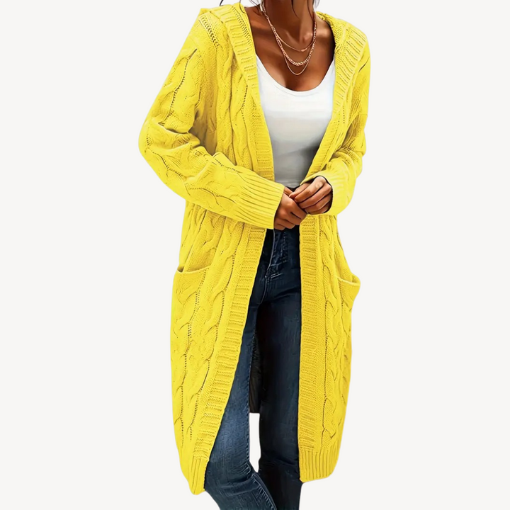 Stilla | Kabelstrik Hættecardigan