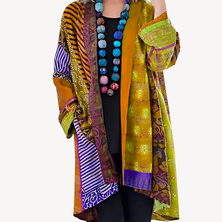 Stilla | Mønstret Kimono-Cardigan til kvinder