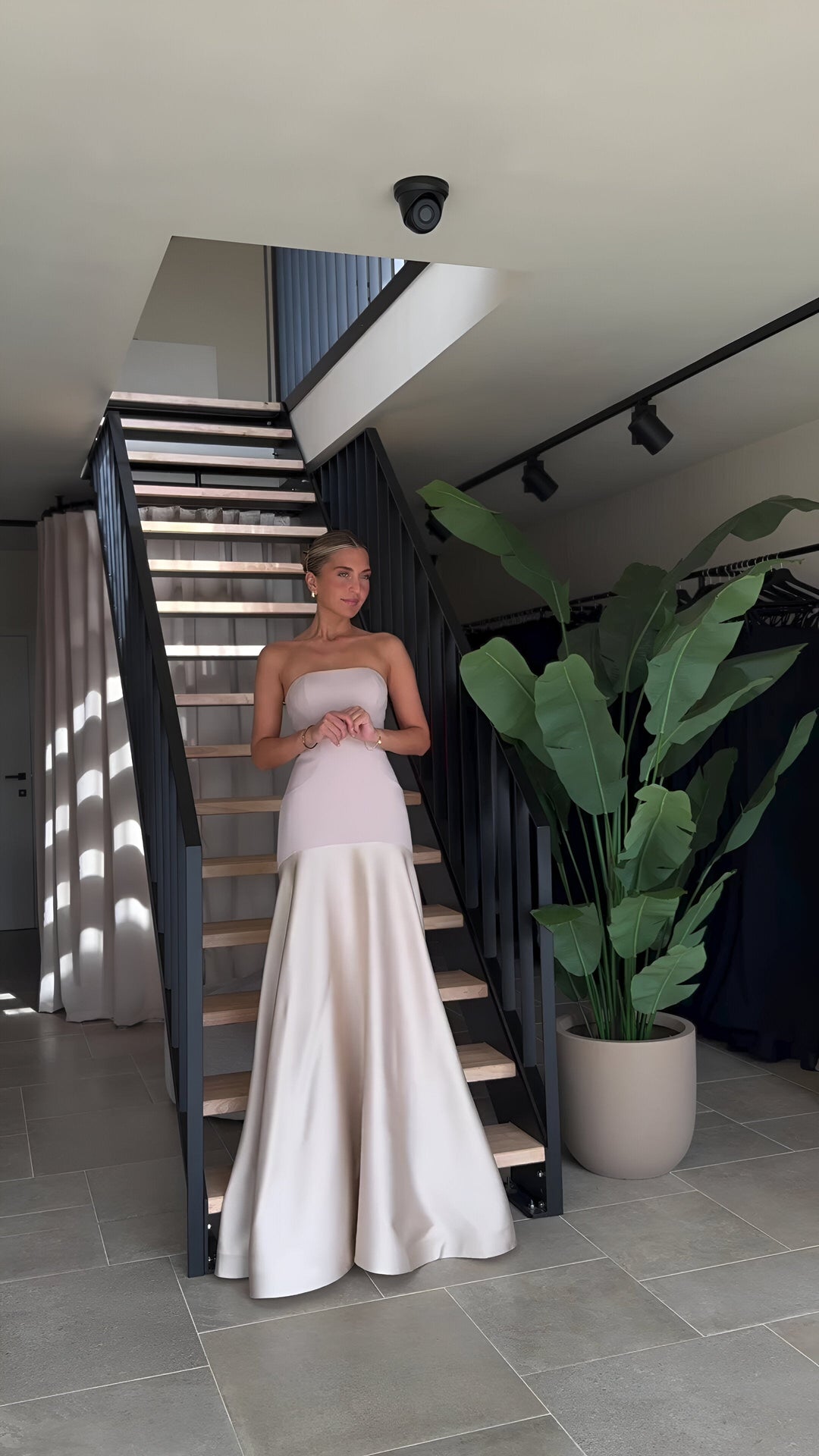 Stilla | Sexy Luksus Patchwork Strapless Maxi Kjole