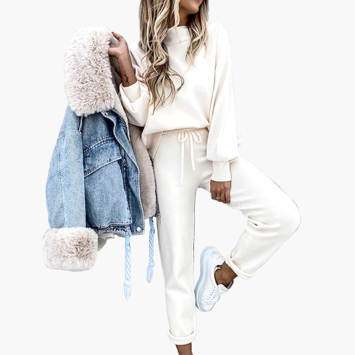Stilla | Loungewear Sæt med Oversized Sweater og Joggingbukser - Komfortabel Fritidsoutfit