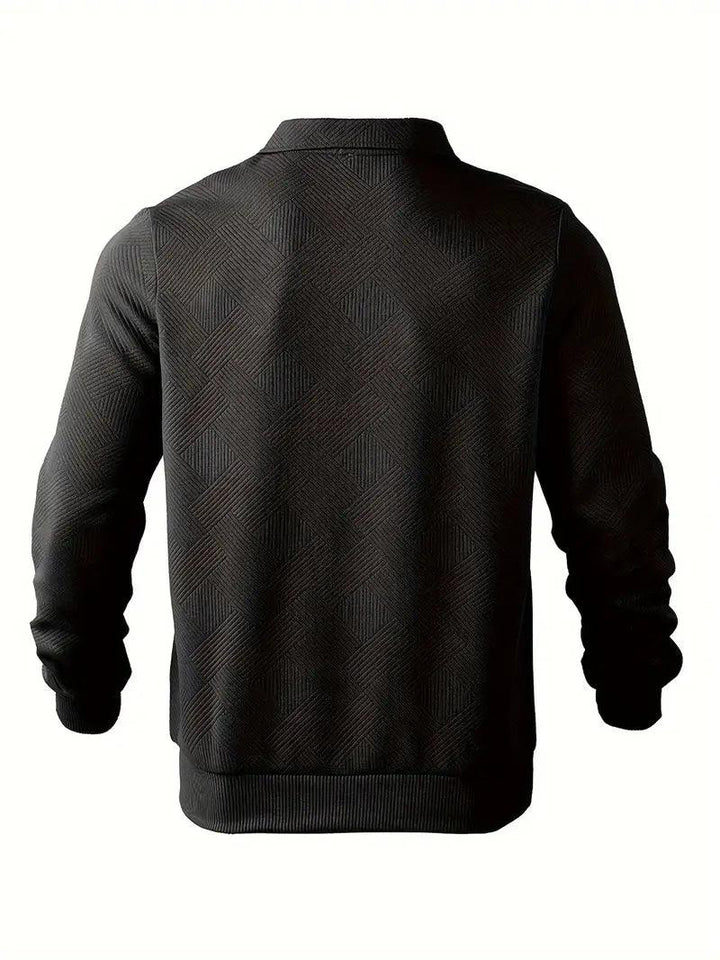 Stilla | Jacquard Halv-zip Sweatshirt