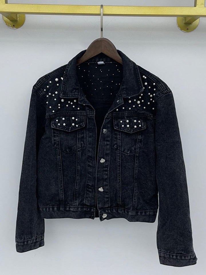 Stilla Exclusive Lina denimjakke | Denimfavorit med stilfuld perledekoration