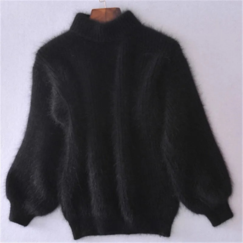 Stilla Taylor - Løstrik sweater i ensfarvet - Vintage angorasweater
